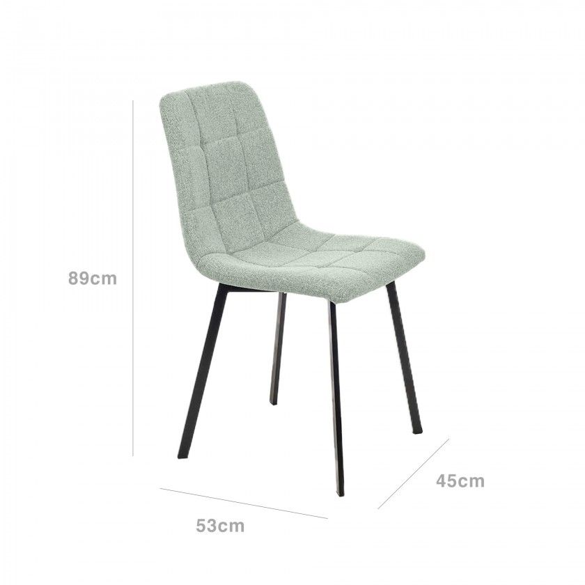Cadeira Almofadada Verde 53X45X89cm