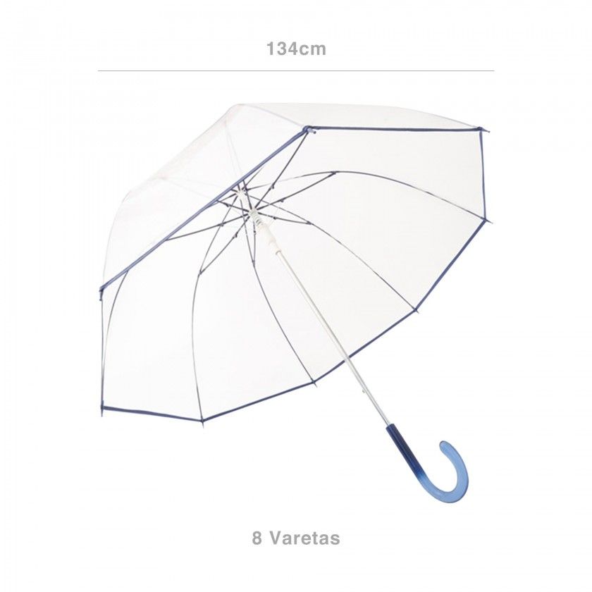 Guarda-Chuva 8 Varas Azul 134cm Guarda-Chuva 8 Varas Azul 134cm