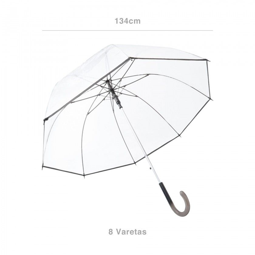 Guarda-Chuva 8 Varas Preto 134cm