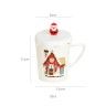 Caneca Natal com Tampa Neve Sortido 380ml 9X13X11cm