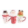 Caneca Natal com Tampa Boneco Sortido 14X9.5X19cm