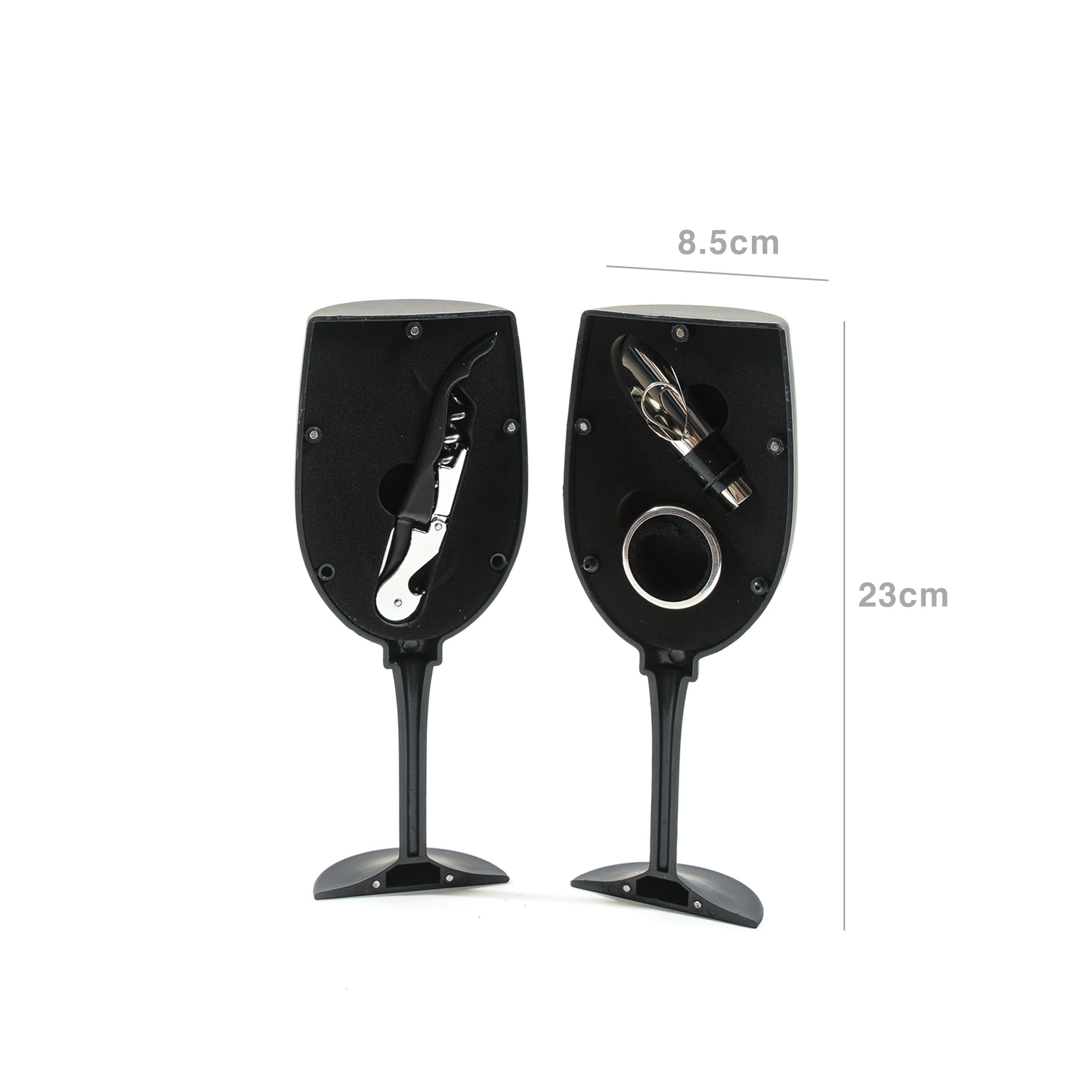 Conjunto Copo com 3 Acessórios Vinho 23X8.5cm