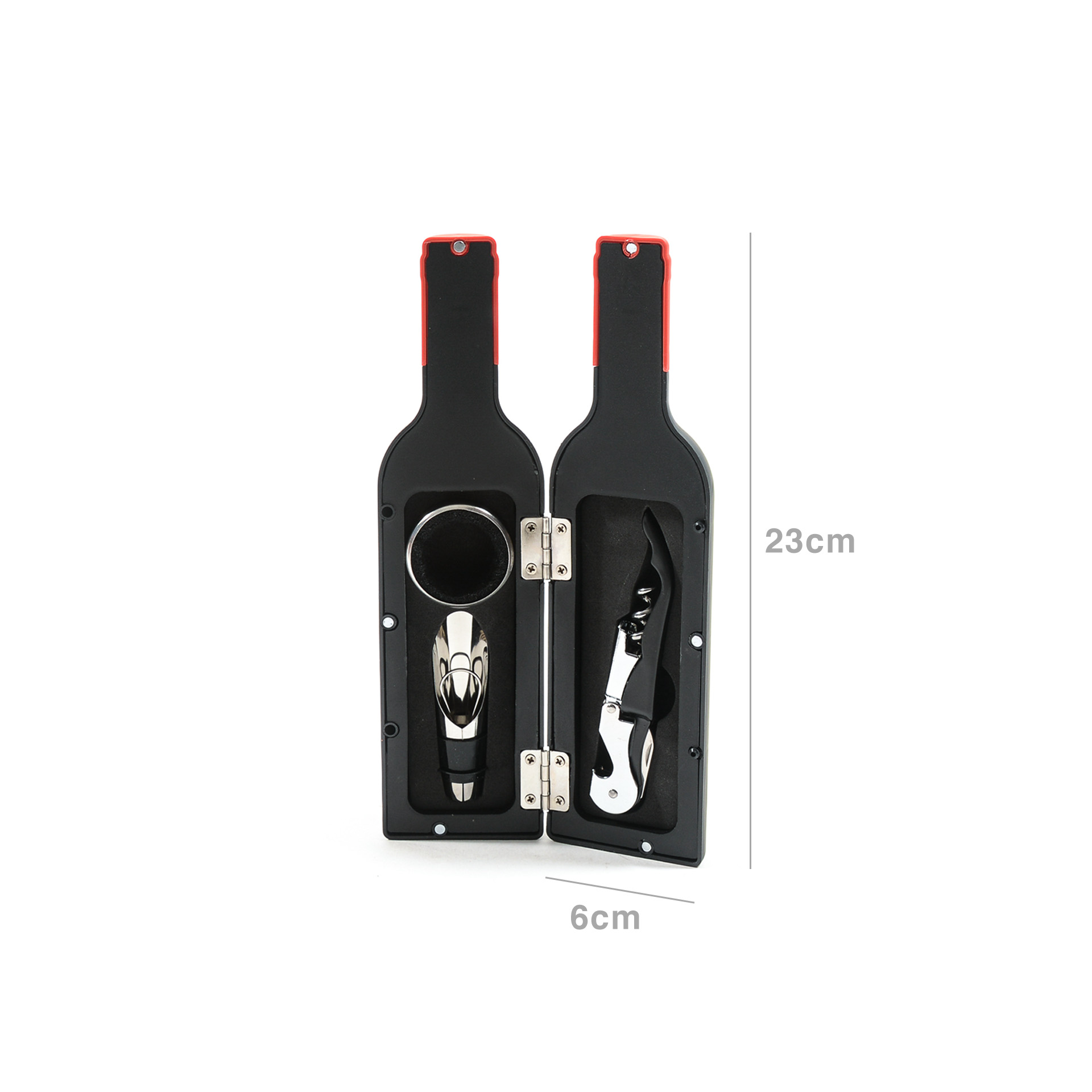 Conjunto Garrafa com 3 Acessórios Vinho 23X6cm
