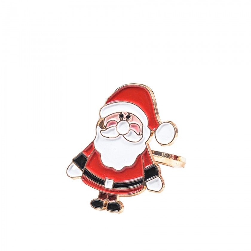 Argolas Guardanapo Natal Multicor 5X5cm Pack 4