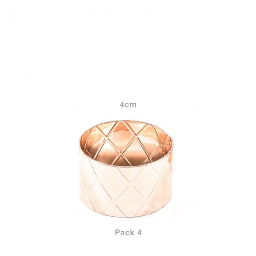 Argolas Guardanapo Redondo Sortido 4cm Pack 4