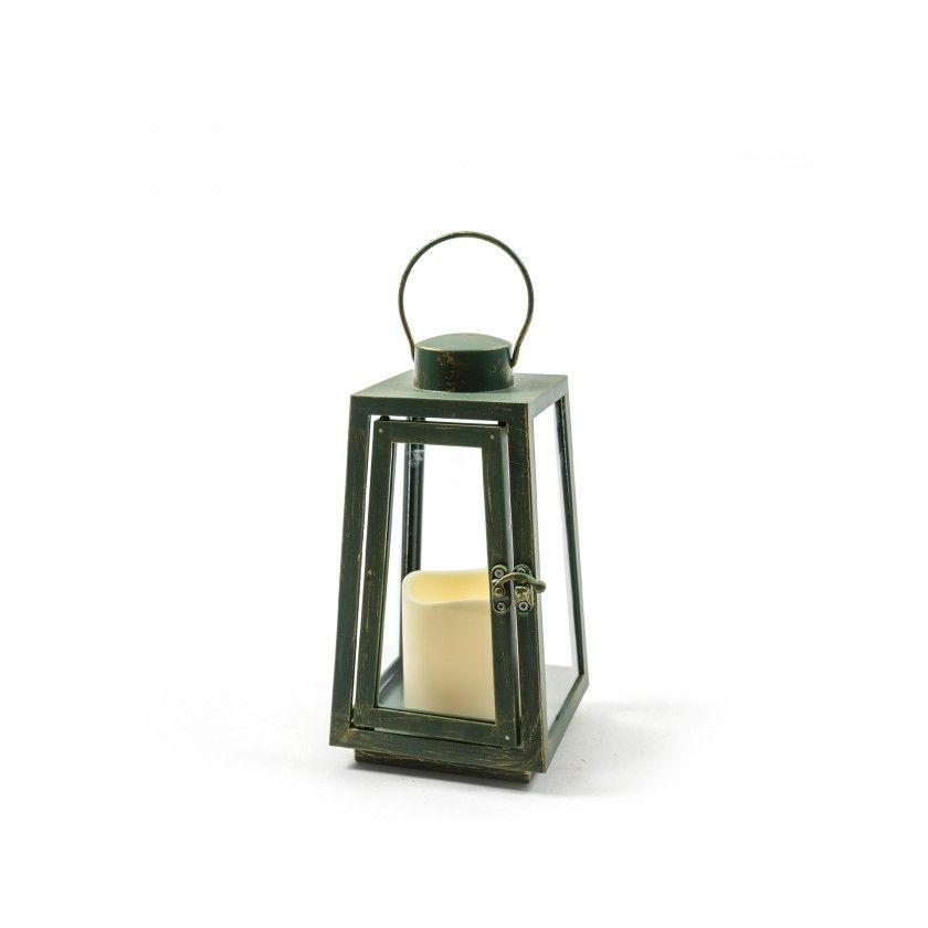 Lanterna Led Verde 11X11X21cm Lanterna Led Verde 11X11X21cm