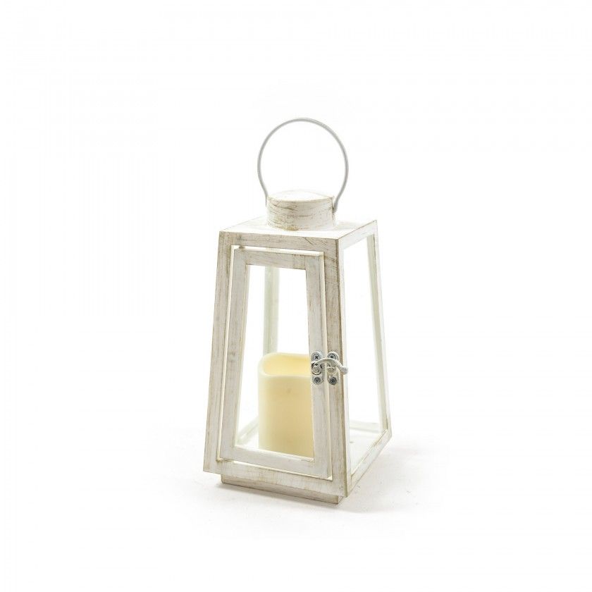 Lanterna Led Branco 11X11X21cm Lanterna Led Branco 11X11X21cm