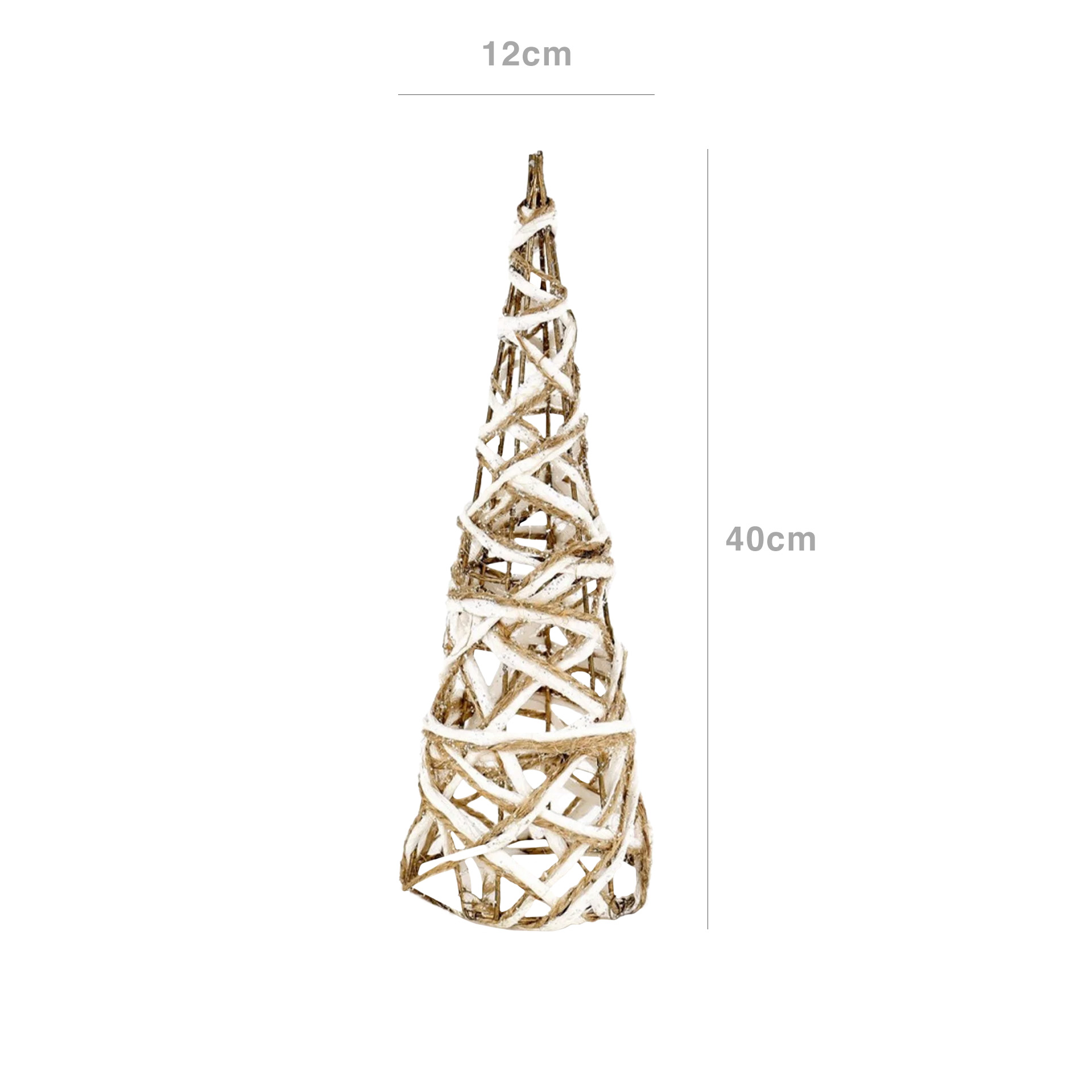 Árvore Natal Metal 10 Led Branco 12X12X40cm