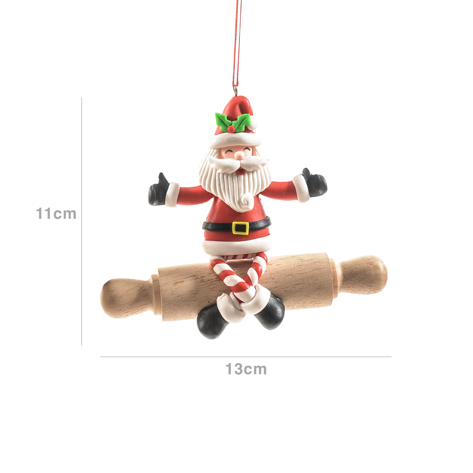 Pendente Rolo Massa Pai Natal 13X11cm