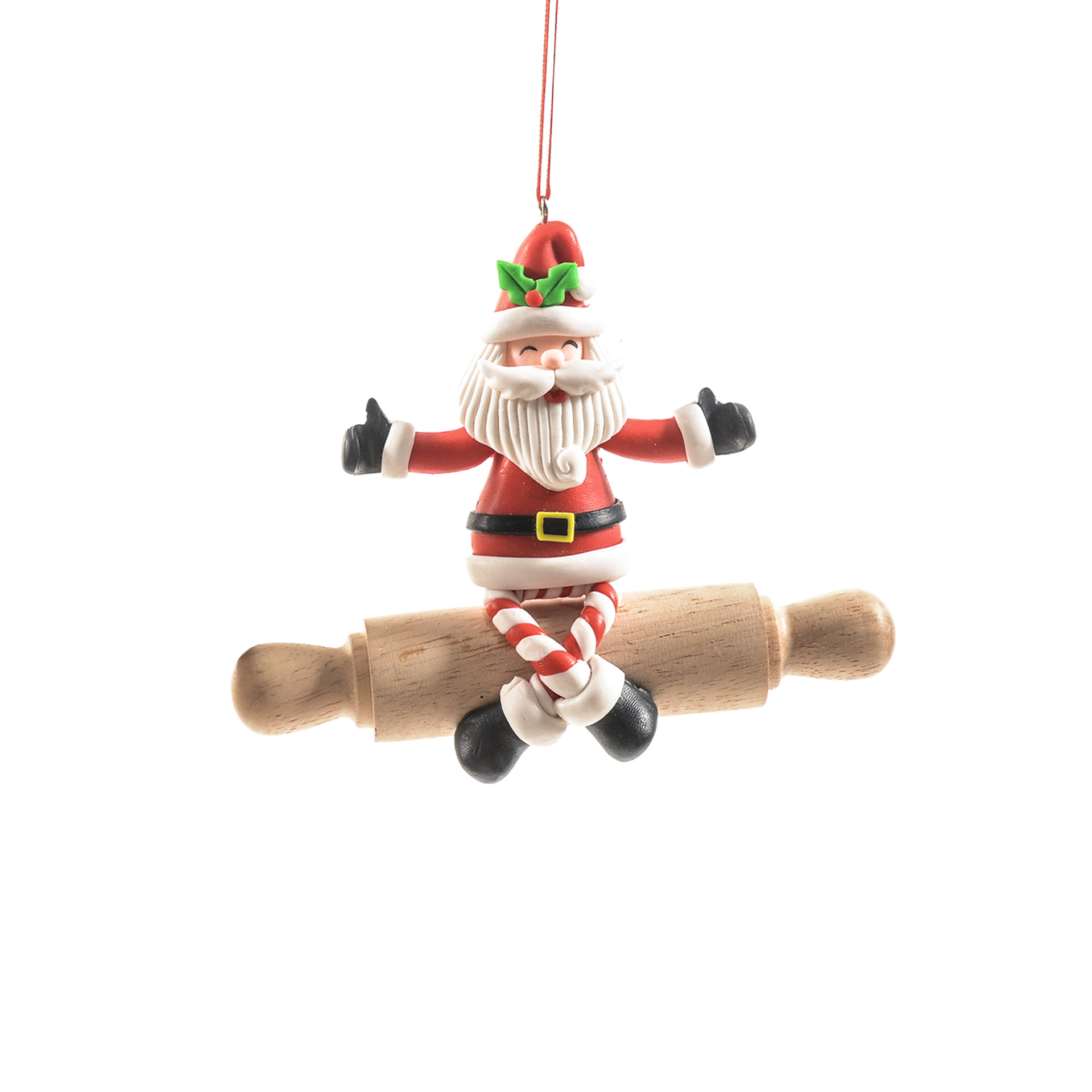 Pendente Rolo Massa Pai Natal 13X11cm