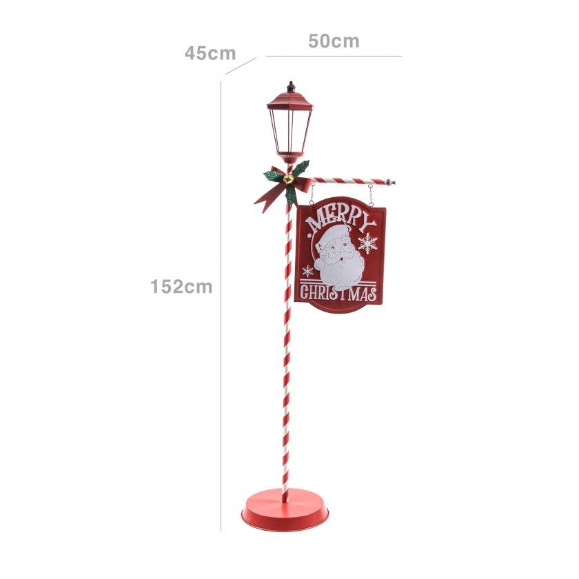 Candeeiro Natal Metal 45X50X152cm Candeeiro Natal Metal 45X50X152cm