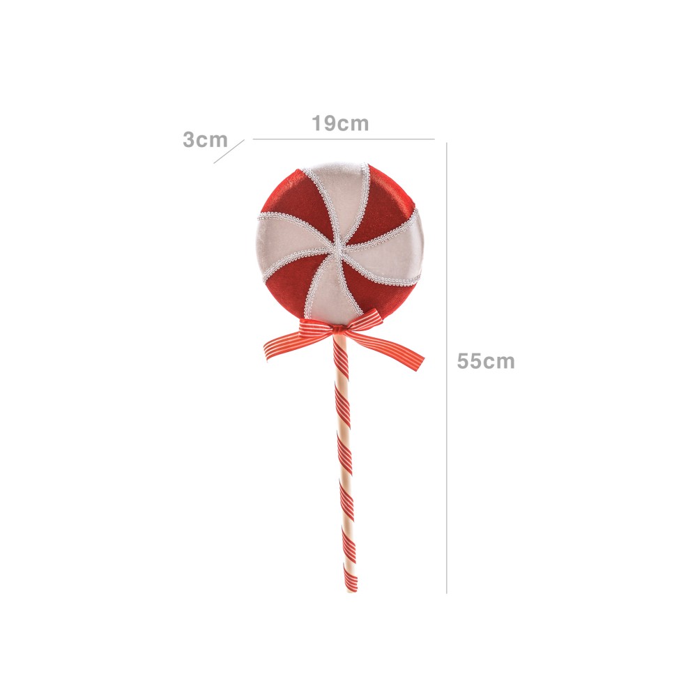 Lollipop Sortido Branco / Vermelho 19X3X55cm