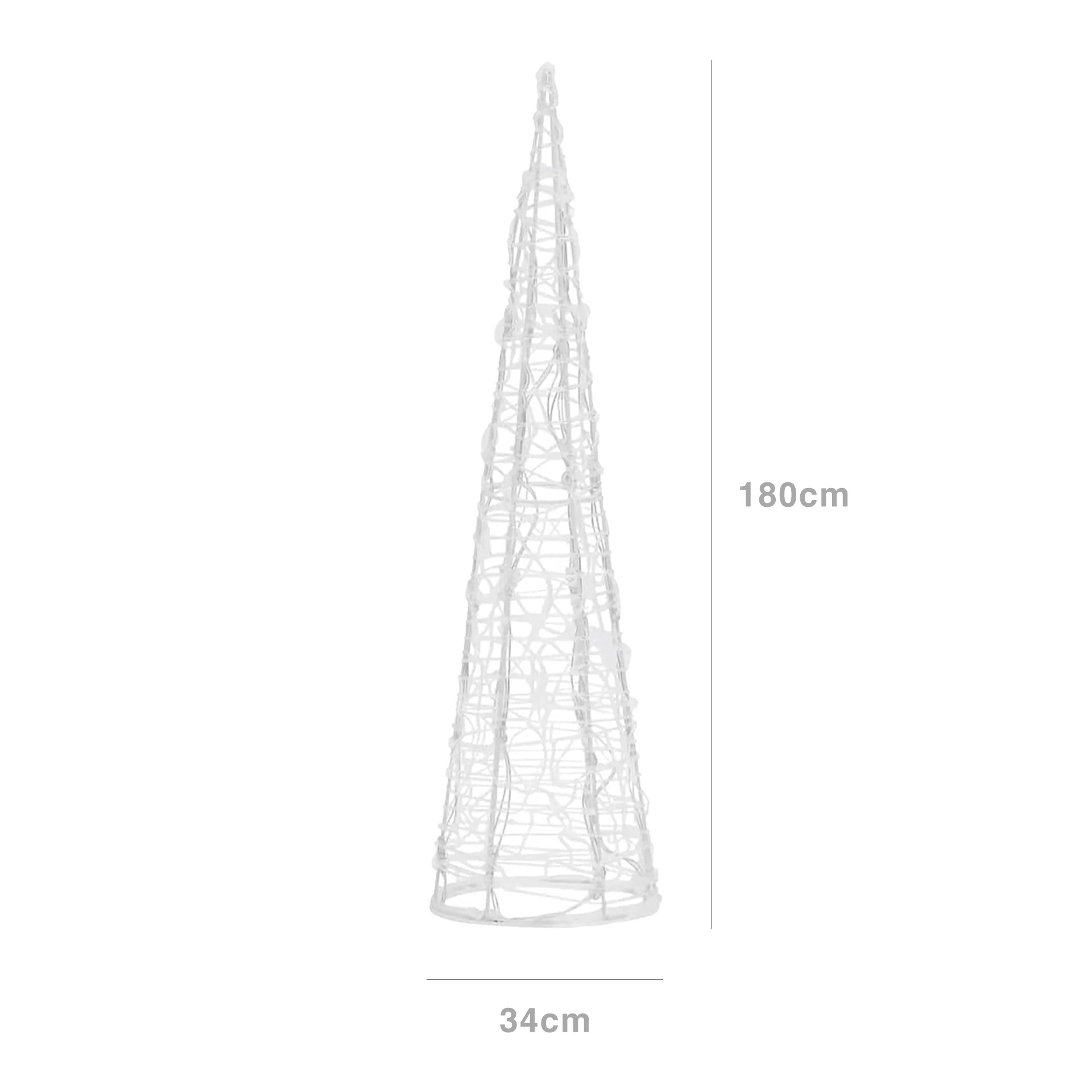 Árvore Natal Metal 1800 Led 34X34X180cm