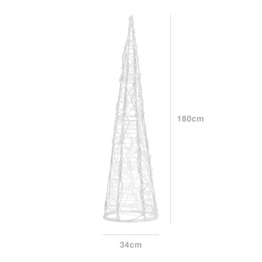 Árvore Natal Metal 1800 Led 34X34X180cm