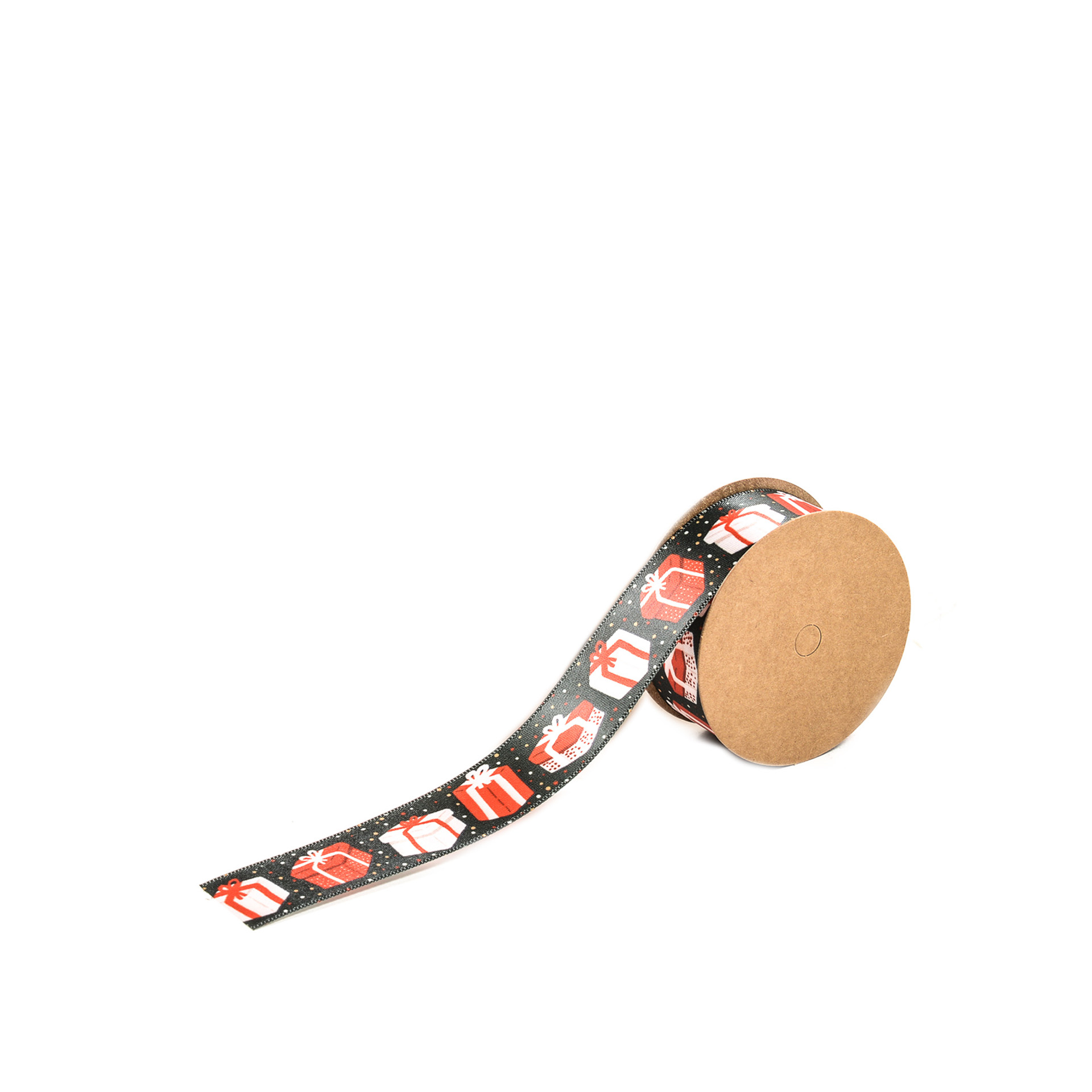 Rolo Fita Natal Padrão Figuras Sortido Preto/Branco/Vermelho 300X2.5cm