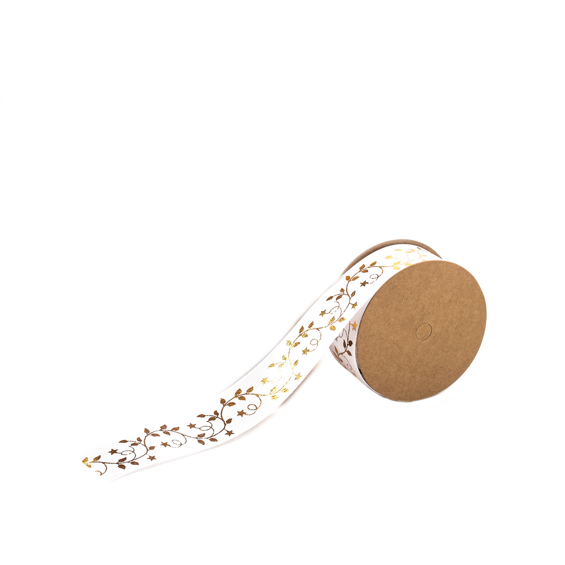 Rolo Fita Natal Padrão Branco 300X2.5cm
