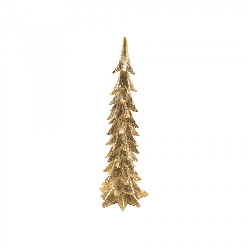 Pinheiro Natal Resina Dourado 42X14X14cm