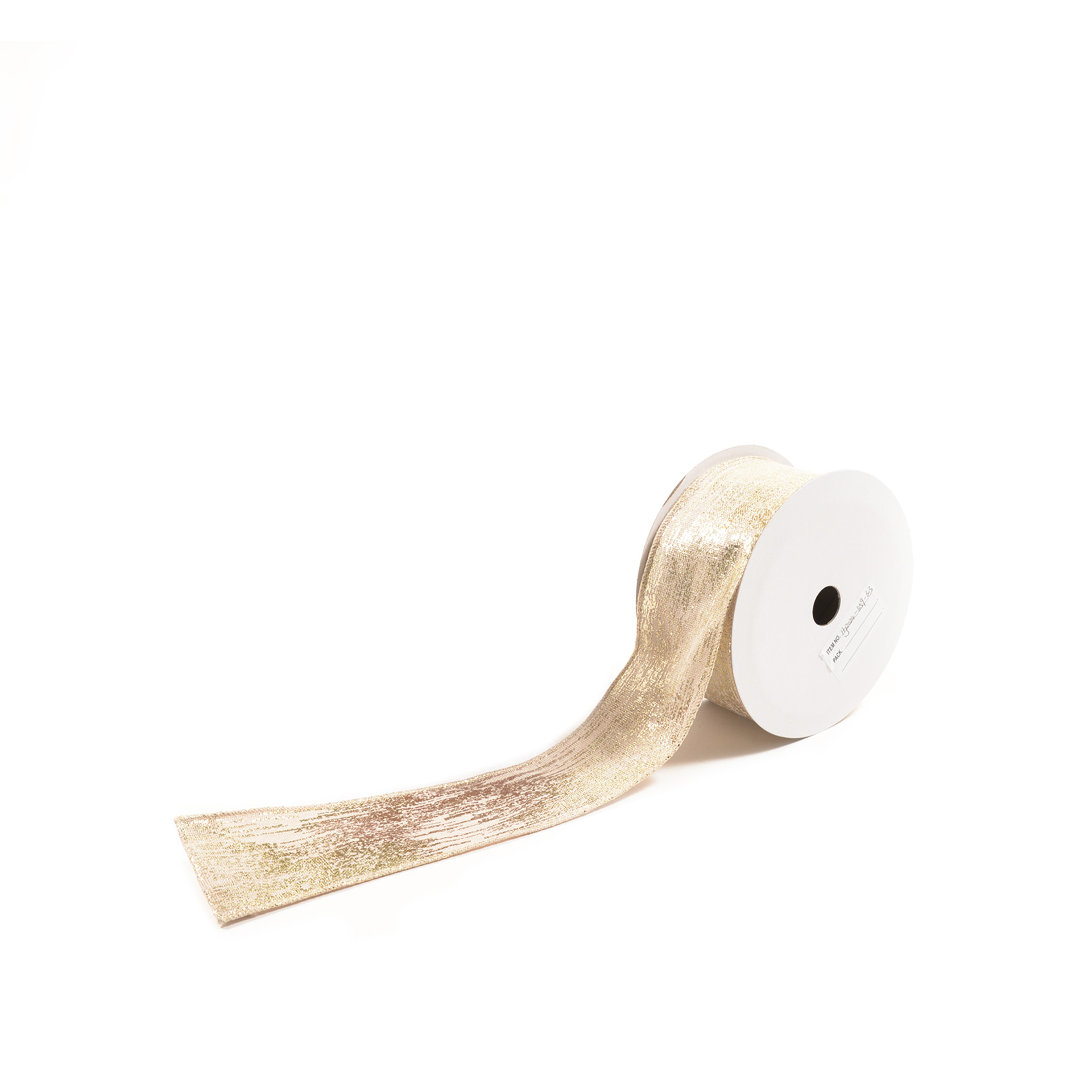 Rolo Fita Natal Brilhante Bege 10mX6.3cm