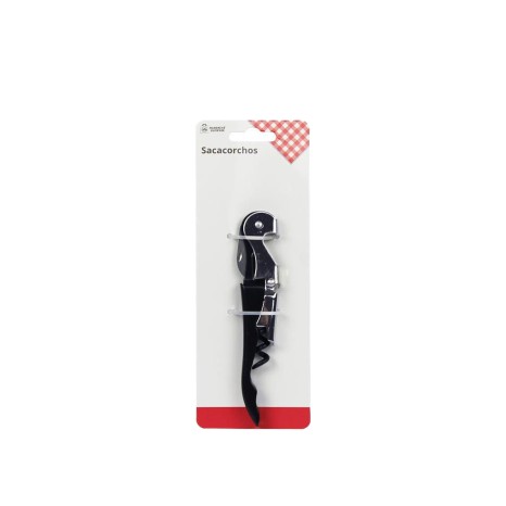Saca Rolhas Empregado Metal Preto 12cm - Image product