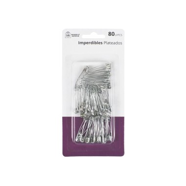 Alfinete Prateado 3.6cm Pack 80