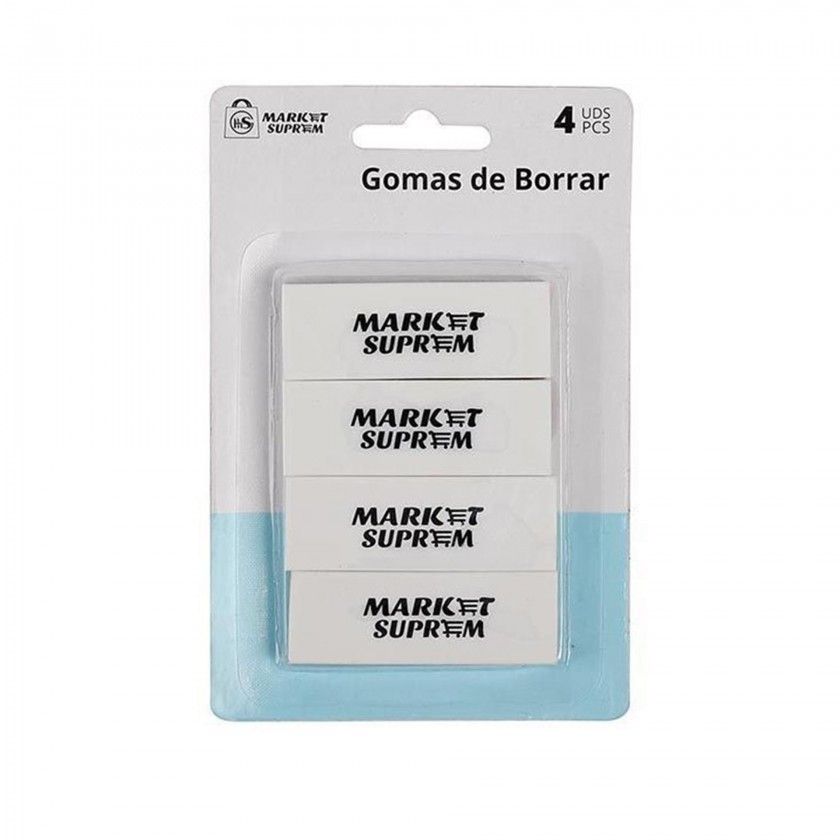 Borracha Branco 6.6cm Pack 4