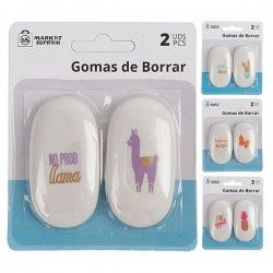 Borracha Desenhos 6.5cm Pack 2