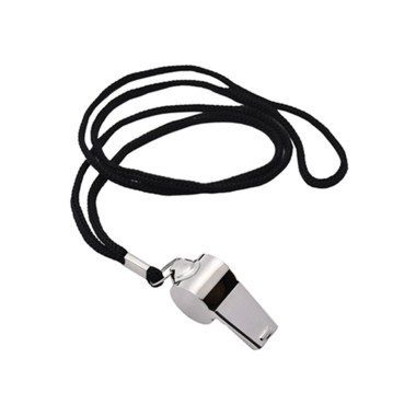 Apito Metálico com Cordão Pack 2