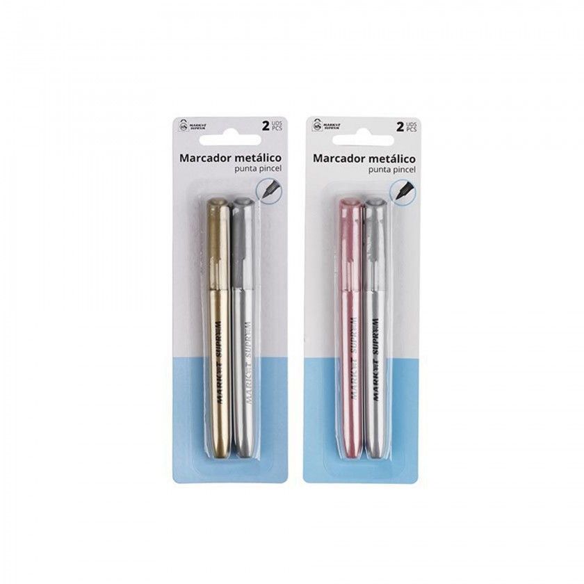Marcador Metálico Ponta Pincel Pack 2 Marcador Metálico Ponta Pincel Pack 2