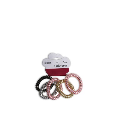 Fita Cabelo Espiral Pack 5