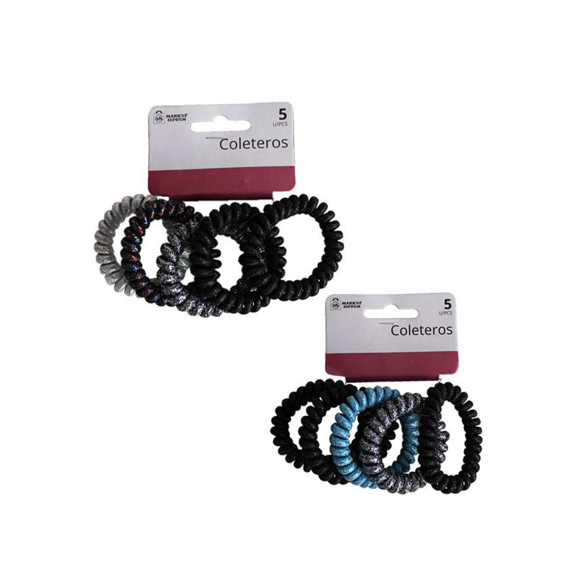 Fita Cabelo Espiral Pack 5