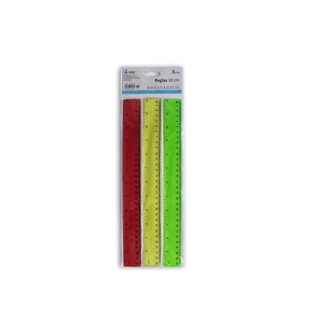 Régua 30cm Pack 3