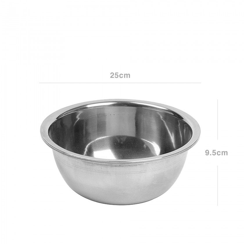 Tigela Inox Redonda Cinzenta 25X9.5cm Tigela Inox Redonda Cinzenta 25X9.5cm