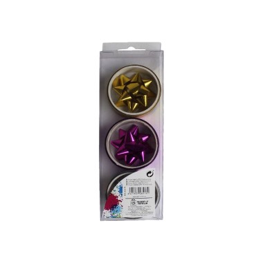 Fita Embrulho 14mmX3m + Laço Estrela Pack 3