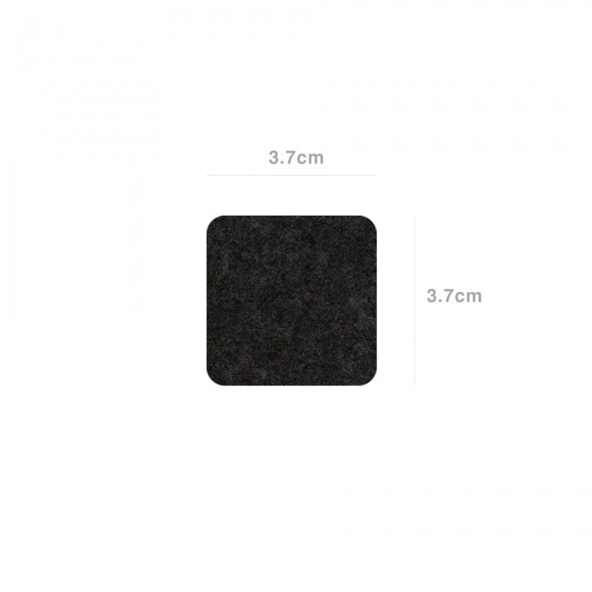 Protetores Adesivos Feltro Quadrado Preto 3.7X3.7cm Pack 12 Protetores Adesivos Feltro Quadrado Preto 3.7X3.7cm Pack 12