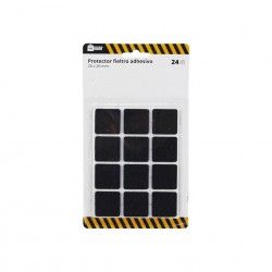 Protetores Adesivos Feltro Quadrado Preto 2.6X2.6cm Pack 12
