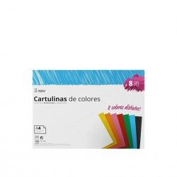 Bloco Cartolina 8 Cores A4 210gr