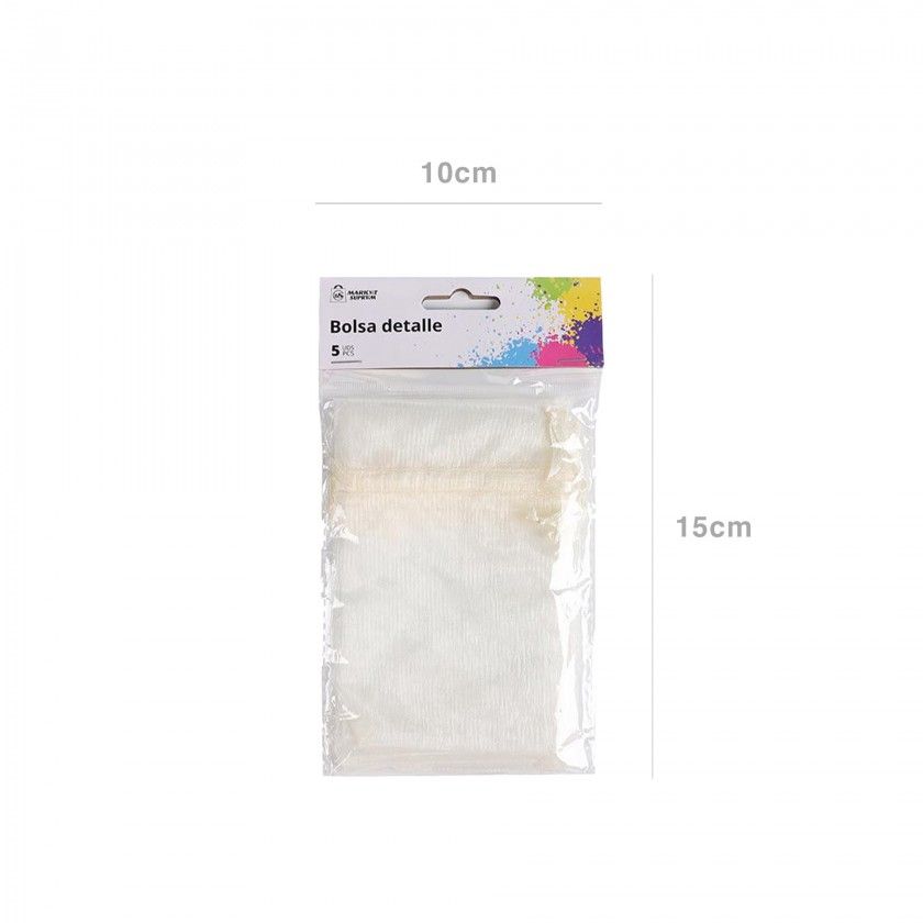 Saco Organza 10X15cm Pack 5 Saco Organza 10X15cm Pack 5
