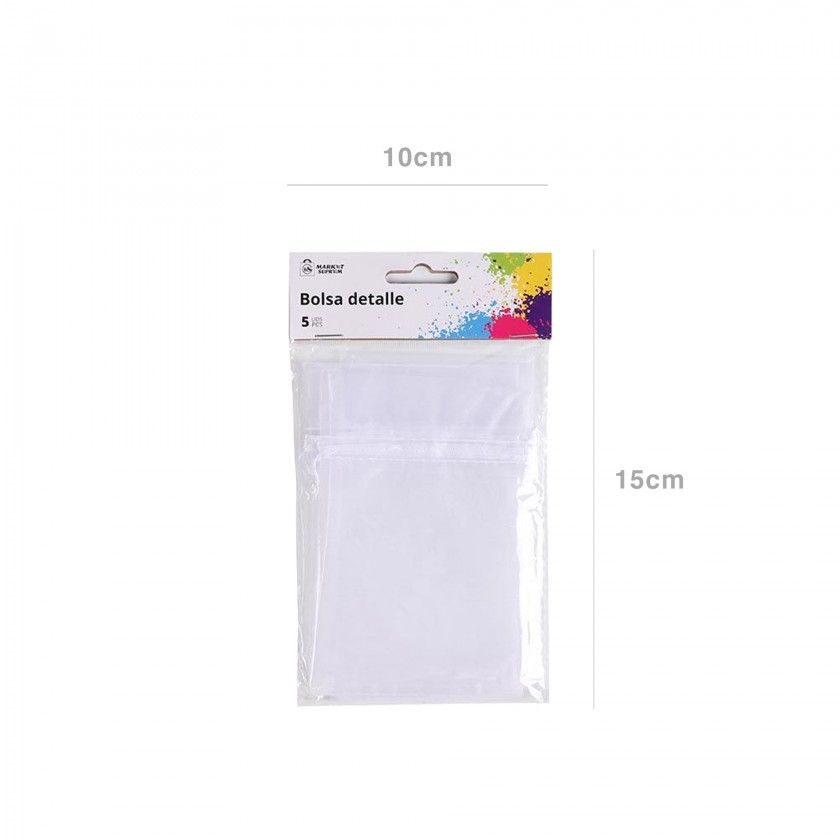 Saco Organza 10X15cm Pack 5 Saco Organza 10X15cm Pack 5