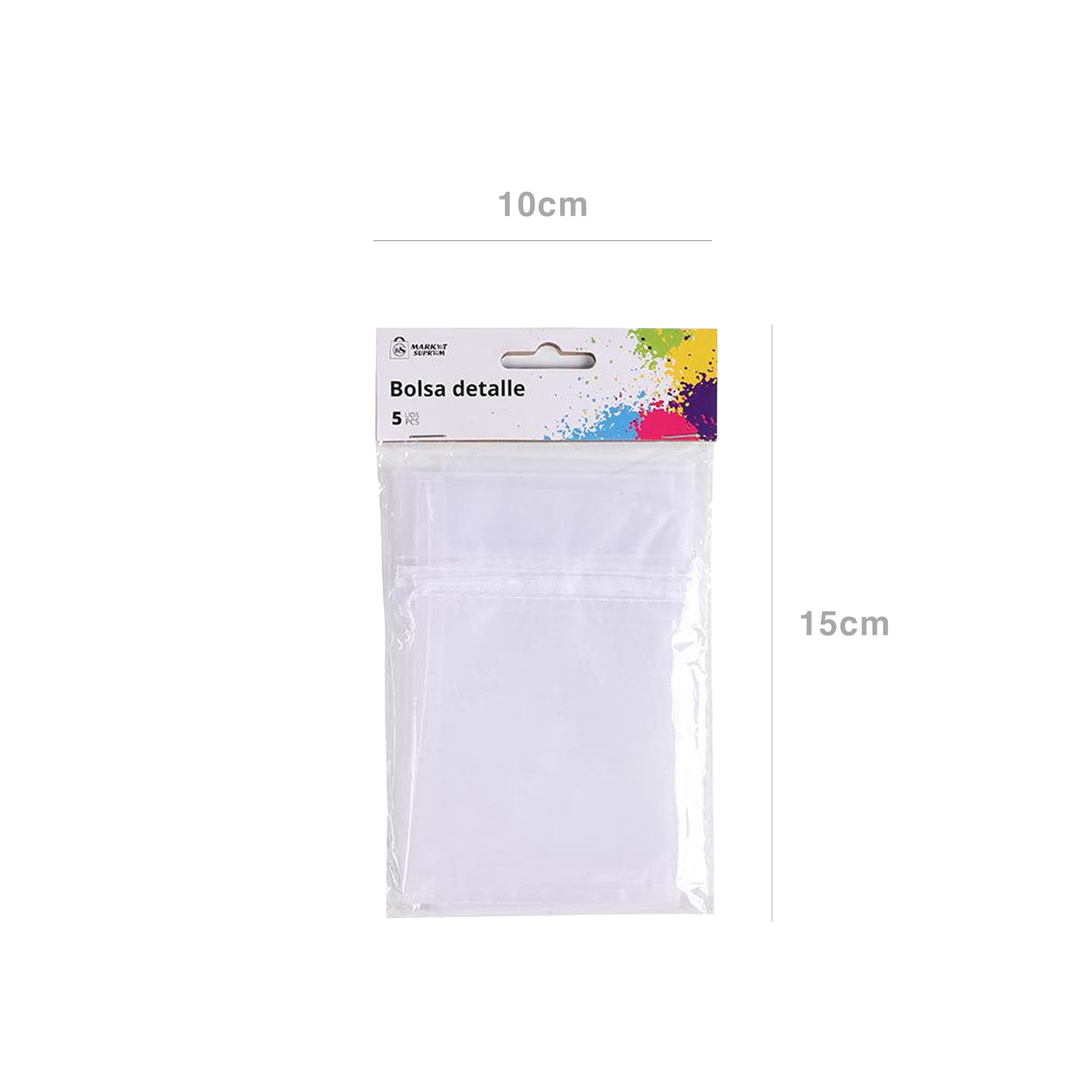 Saco Organza 10X15cm Pack 5