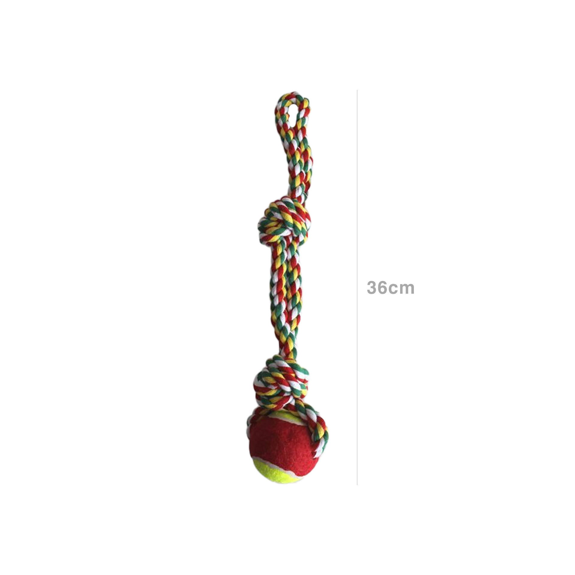 Brinquedo para Animais Bola com Corda 36cm