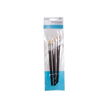 Pincel Madeira N.20 / 22 / 24 Pack 6 