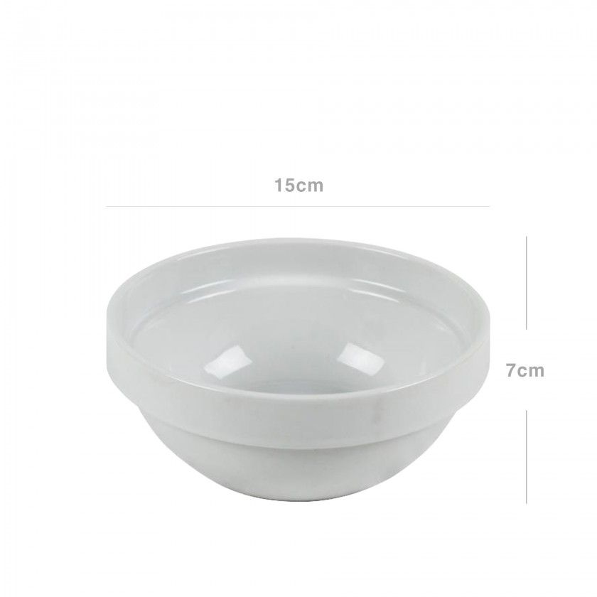 Taça Porcelana Redonda Branca 15X7cm Taça Porcelana Redonda Branca 15X7cm