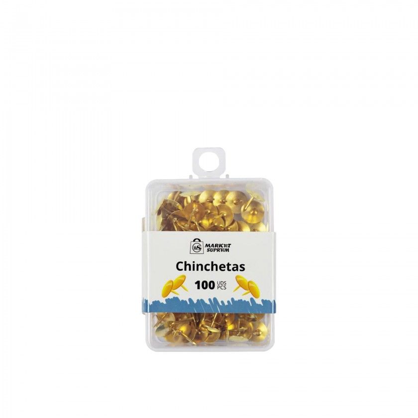 Pioneses Metal Dourado 9mm 100 Unidades