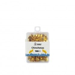 Pioneses Metal Dourado 9mm 100 Unidades