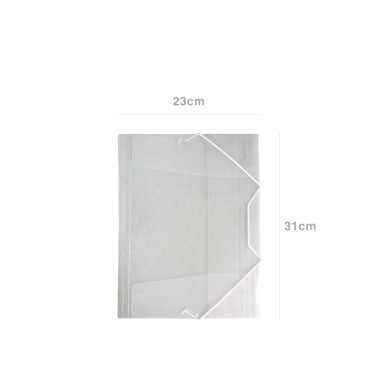 Capa Plástica com Elásticos Transparente 23X31cm