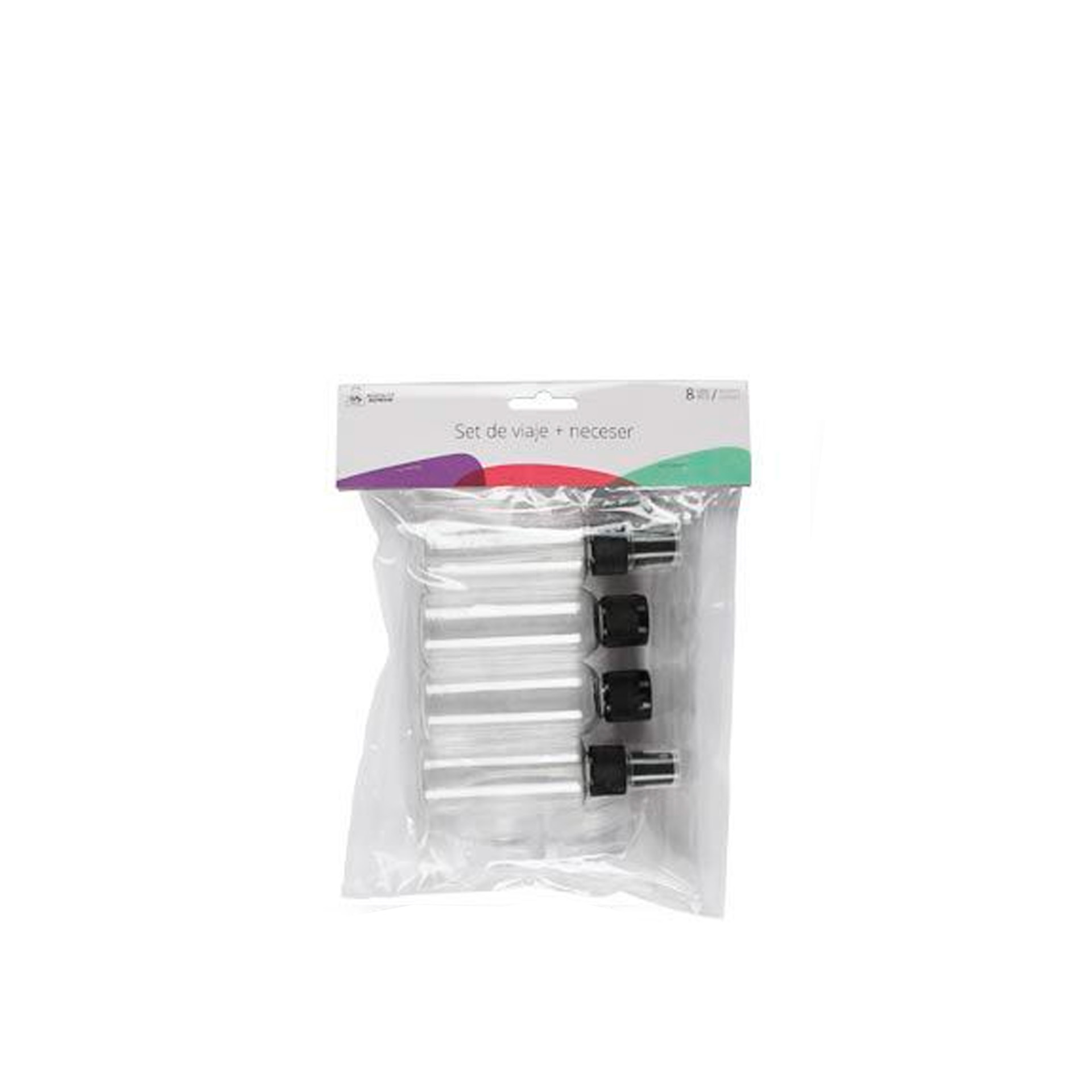 Kit Viagem com Bolsa + Acessórios + 4 Frascos