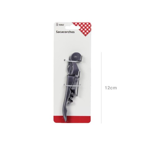 Saca Rolhas Empregado Inox Prateado 12cm - Image product