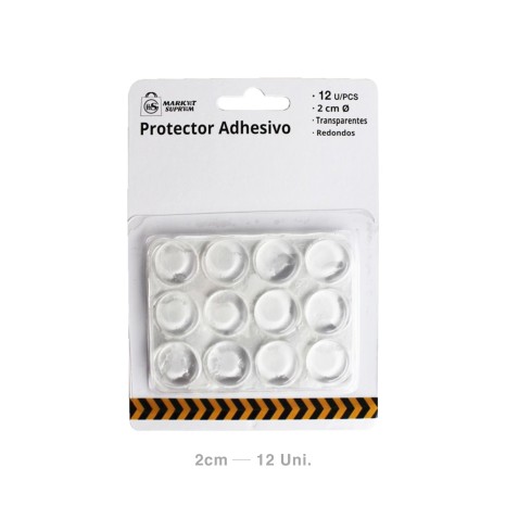 Protetor Adesivo Silicone Transparente 2cm Pack 12 - Image product