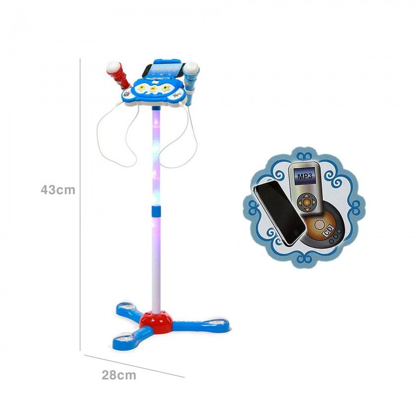 Microfone Karaoke Luz / Som 43X28cm Microfone Karaoke Luz / Som 43X28cm