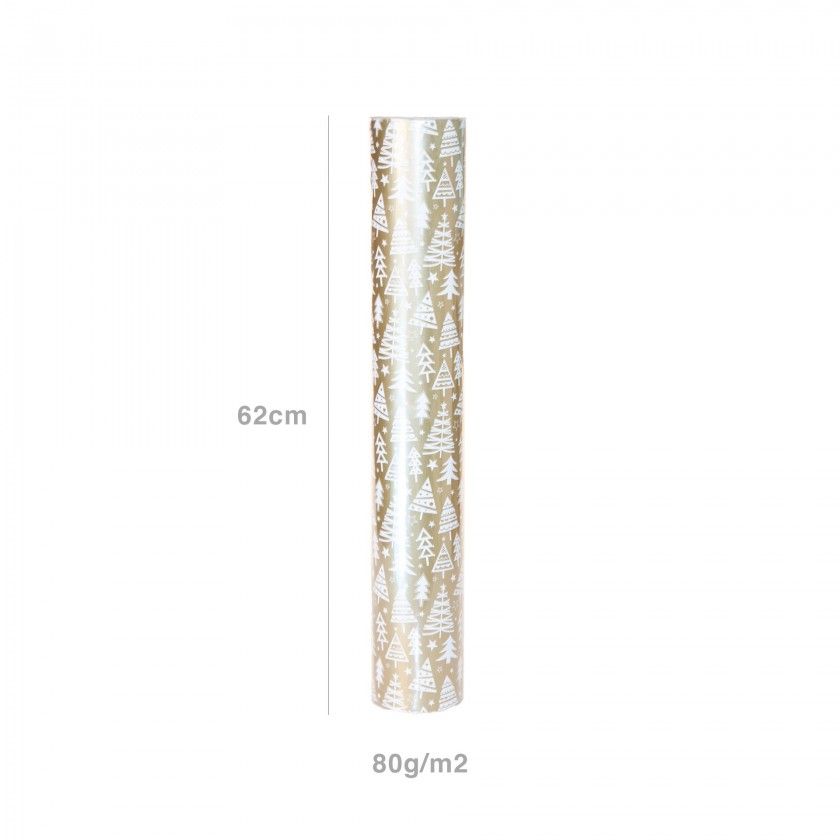 Bobine Papel Embrulho Celuloso Natal 4kg 62cm rvores